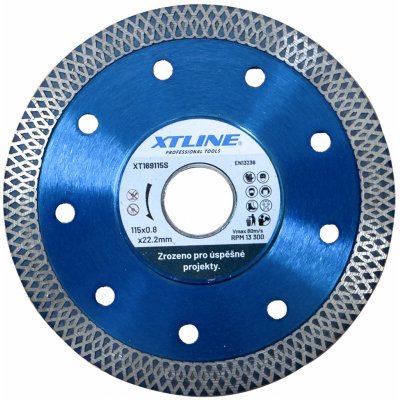 XTline Kotouč diamantový turbo 115 x 0,8 / 1,2 x 22,2 x 10 mm XT169115S – Zboží Dáma