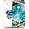 Pouzdro a kryt na mobilní telefon Xiaomi Pouzdro Picasee silikonové Xiaomi Redmi Note 5 Global - Blue geometry čiré