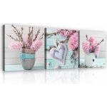 Postershop Obraz na plátně: Zátiší s hyacinty - set 3ks 25x25cm – Hledejceny.cz