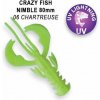 Návnada a nástraha Crazy Fish Nimble 8 cm Floating 06 Chartreuse 6 ks