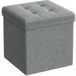 Textilomanie Taburet s úložným prostorem OTTOMAN 30x30 cm, šedý – Hledejceny.cz