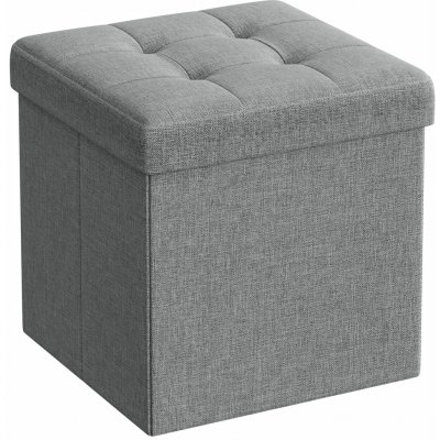 Textilomanie Taburet s úložným prostorem OTTOMAN 30x30 cm, šedý – Hledejceny.cz