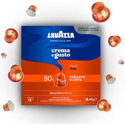 Lavazza Crema e Gusto Forte Alu kapsle do Nespresso 80 ks