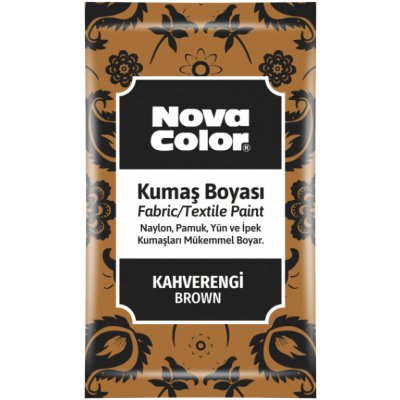 Novacolor barva na textil prášková hnědá 12g NC-905 473109 – Hledejceny.cz