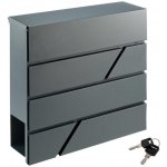 Poštovní schránka s přihrádkou na noviny, antracit, 2 klíče – Sleviste.cz