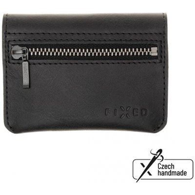 Kožená peněženka FIXED Tripple Wallet z pravé hovězí kůže černá