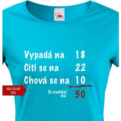 Vtipné dámské tričko k narozeninám Modrá