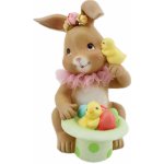 Velikonoční dekorace králičí slečny s kloboukem 18*16*23 cm
