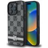 Pouzdro a kryt na mobilní telefon Apple DKNY Leather Checkered Pattern and Stripe pro iPhone 16 Pro Black 3666339334123