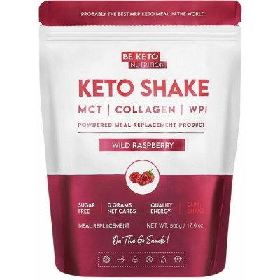 BeKeto Dietní Keto Koktejl Divoká malina 500 g – Hledejceny.cz