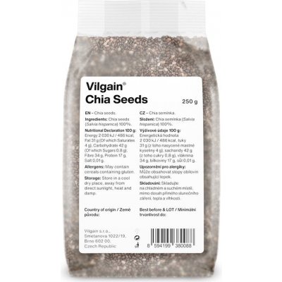 Vilgain Chia Seeds 250 g – Zbozi.Blesk.cz