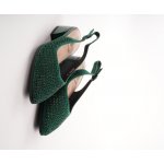Karisma dámské lodičky zelené s páskem na patě – Zboží Dáma