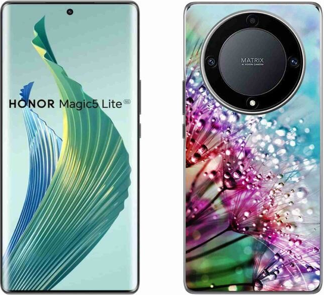 Pouzdro mmCase Gelové Honor Magic 5 Lite 5G - barevné květy