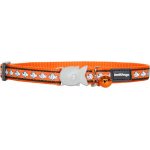 Red Dingo obojek pro kočky reflexní Fish Orange 12 mm – Zboží Dáma