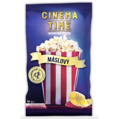 Cinema Time Mikrovlnný popcorn máslový 90 g – Zbozi.Blesk.cz