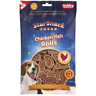 Nobby StarSnack Chicken Fish Rolls 113 g
