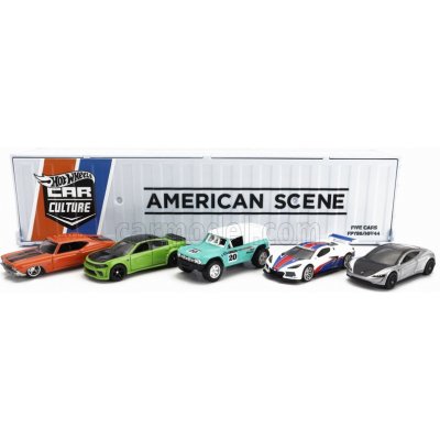 Mattel hot wheels Dodge Set Assortment 5 Cars Pieces Container American Scene Různé 1:64