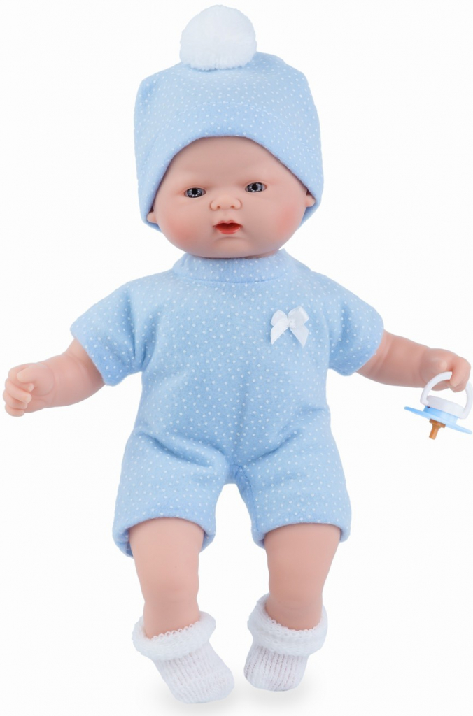 Marina & Pau Realistické miminko chlapeček Viktor v modrém overalu
