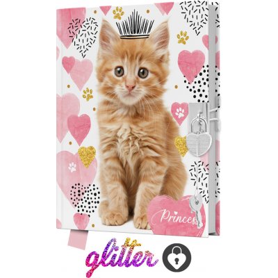 Junior Památník 14x18 cm čistý se zámkem Princess 80 listů – Hledejceny.cz