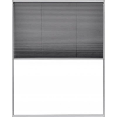 Plisovaná Moskytiéra do okna, hliníkový rám bílý, černá síťovina, 80x100 – Hledejceny.cz