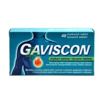 GAVISCON POR 250MG/133,5MG/80MG TBL MND 48