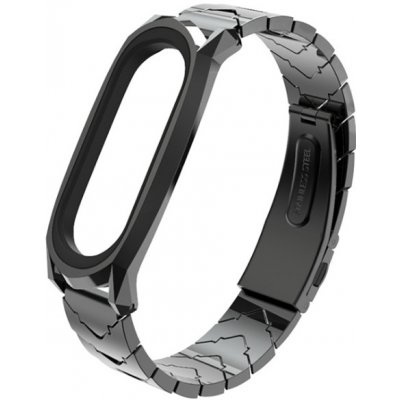 Xiaomi V Style celokovový Mi Band 7 náhradní řemínek (chirurgická ocel) Černá MBSCZ-7VST02 – Zboží Mobilmania