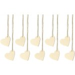 PartyDeco PartyDeco Dřevěné jmenovky - Srdíčka 6 x 5 cm – Zboží Mobilmania