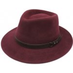 Fiebig Headwear since 1903 Nepromokavý klobouk fedora z vlny bordó – Hledejceny.cz