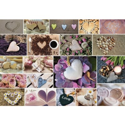 Grafika Koláž Miluji tě 1000 dílků – Sleviste.cz