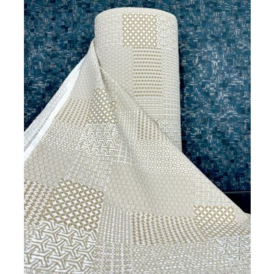 Ervi bavlna - Krep š.240 cm - Geometrický vzor č.226557-38, metráž – Zboží Dáma
