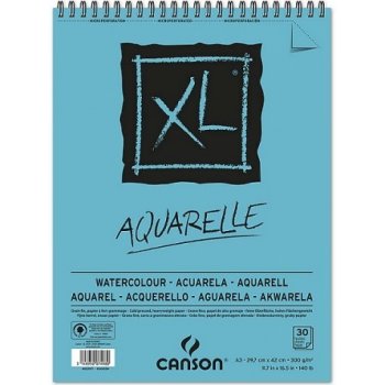 Canson XL Aquarelle skicák kroužková vazba 300g A3 30 archů