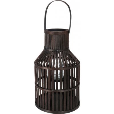 Dřevěná lampa se závěsem – tmavě hnědá, 25,5 × 42 cm – Hledejceny.cz