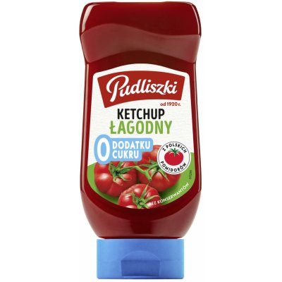 PUDLISZKI Kečup jemný bez přidaného cukru 440 g – Zboží Dáma