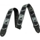 Fender Monogrammed Strap Black-Light Grey-Dark Grey