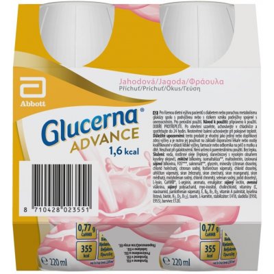 GLUCERNA ADVANCE 1,6 KCAL KÁVOVÁ PŘÍCHUŤ POR SOL 4X220ML