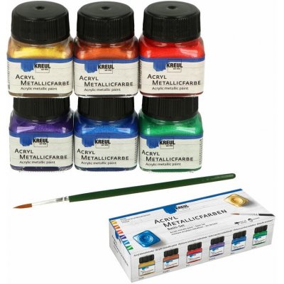 KREUL akrylové metalické barvy basic 6 ks 20 ml – Hledejceny.cz