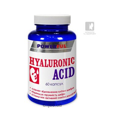 Powerful Kyselina hyaluronová Hyaluronic Acid 60 kapslí – Hledejceny.cz