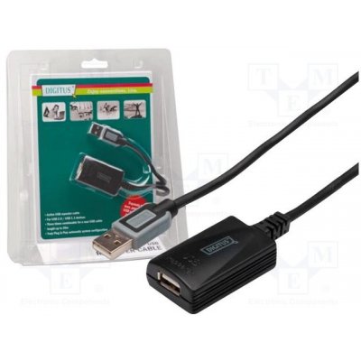 Digitus DA-70130-4 Repeater USB, USB 2.0, USB A zásuvka, USB A vidlice, 5m, blistr – Zboží Mobilmania