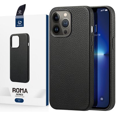 Dux Ducis Roma iPhone 13 Pro elegantní černé z pravé kůže – Zboží Mobilmania