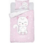 Detexpol povlečení Kotě růžové 100 x 135 cm 40 x 60 cm – Zboží Dáma
