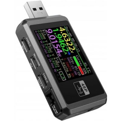 FNIRSI FNB48P USB tester baterií a kabelů s detekcí podporovaných protokolů FNB48P standard – Zboží Mobilmania