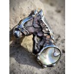 Katyba brož Autorský cínovaný Dendritický opál 00400 – Hledejceny.cz