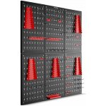 tectake nástěnný panel na nářadí jonah s háčky a držáky - 6-dílná – Hledejceny.cz