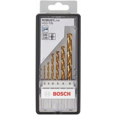 2607010530 Sada vrtáků do kovu Robust Line HSS-TiN, 6dílná, 135° Bosch – Zboží Mobilmania