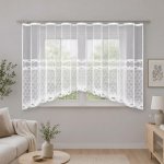 Dekorační žakárová záclona s řasící páskou MICHAELA 160 bílá 400x160 cm MyBestHome – Hledejceny.cz