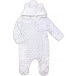 Zimní kojenecký overal z Minky Nicol Bubbles bílý – Zboží Dáma
