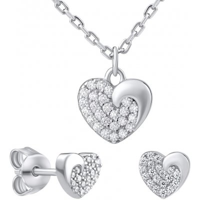 SILVEGO Stříbrný dárkový set šperků LOVE pro zamilované MWS11187 – Zboží Mobilmania