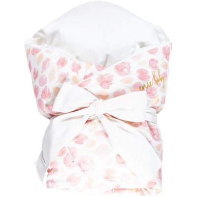 Enie Baby Péřová zavinovačka SATINE pink leaves – Zboží Mobilmania