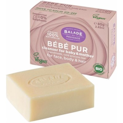 Balade en Provence BIO Jemné tuhé mýdlo pro maminky a děti bez parfemace 80 g – Zboží Mobilmania