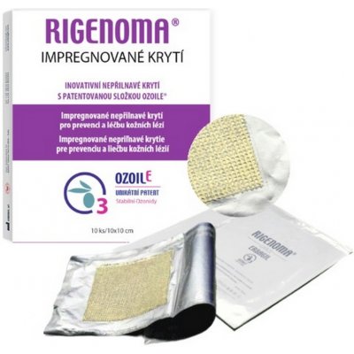 RIGENOMA impregnované nepřilnavé krytí s OZOILE 10 ks – Zboží Dáma